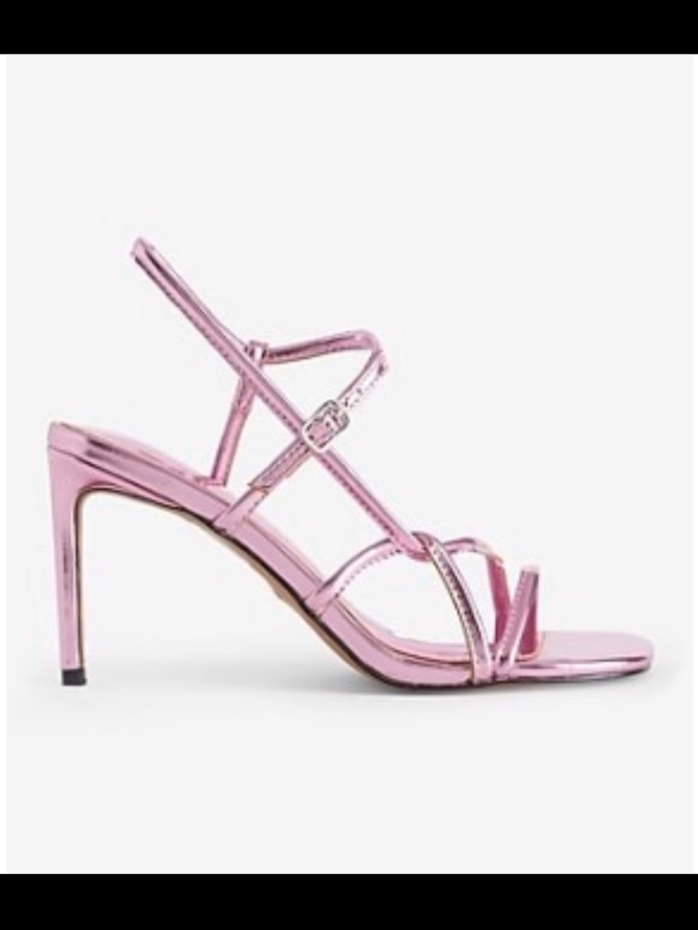 Express Metallic Pink Strappy High Heel Sandals - Women Size 9